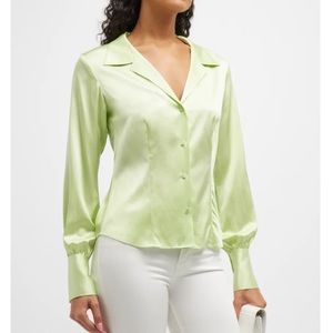 FRAME The Femme Shirt in Bright Lime